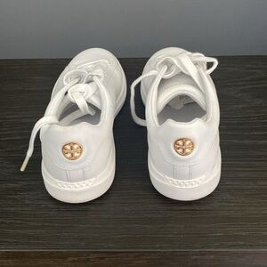 Tory Burch White Lace-Up Sneakers